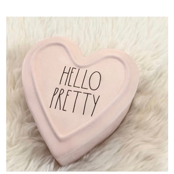 NEW Rae Dunn HELLO PRETTY Pink Ceramic Trinket Box - Picture 2 of 4